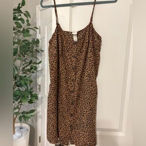 H&M Brown and Black Animal Print Dress